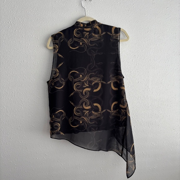 All Saints Women's Abi Drape Sleeveless Top Black - Picture 6 of 12